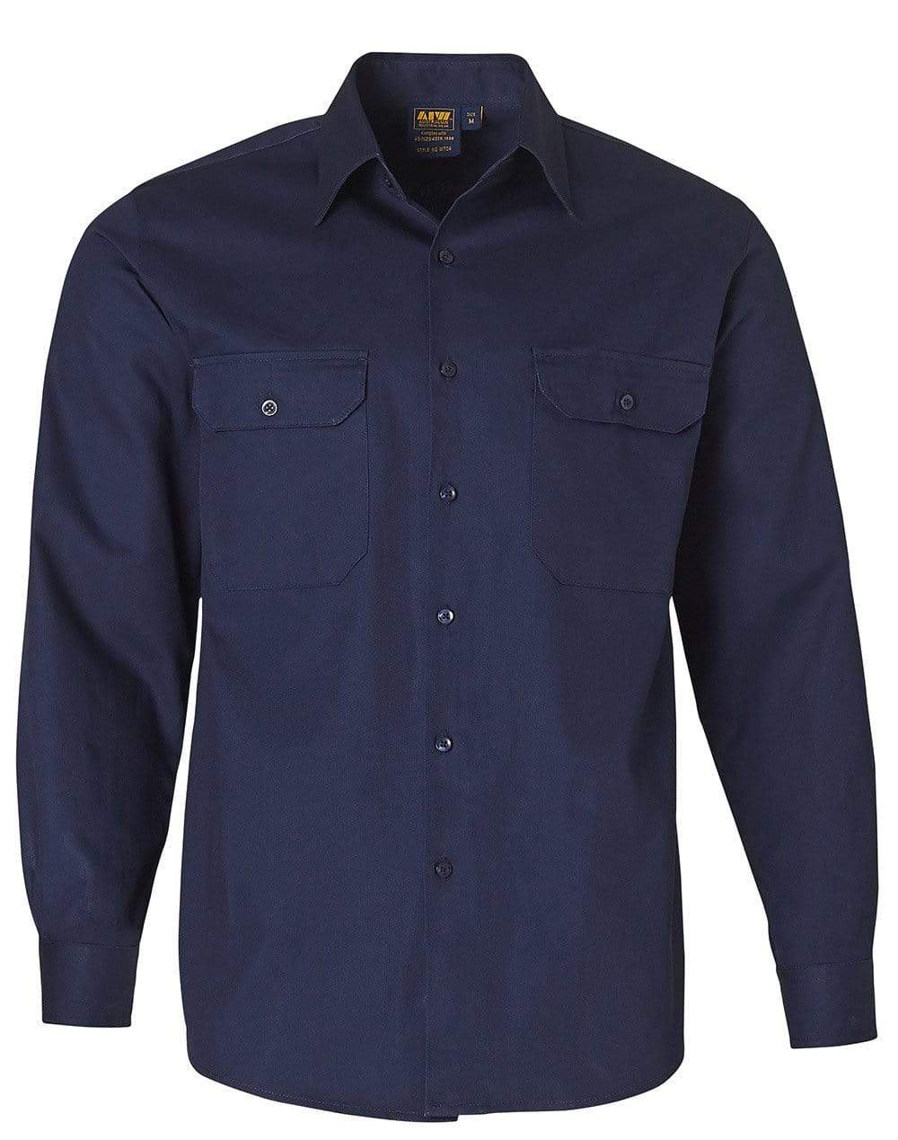 Australian Industrial Wear Work Wear Navy / S COTTON DRILL work shirt WT04